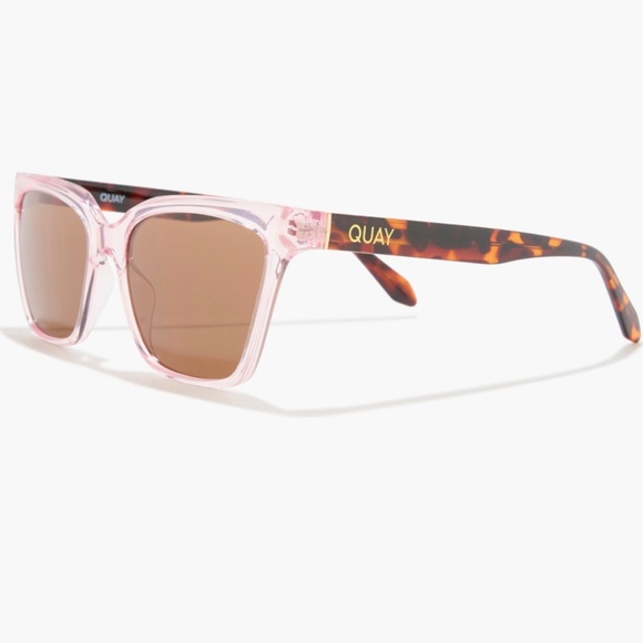 QUAY CEO CAT EYE Tortoise Square Sunglasses - Picture 3 of 8